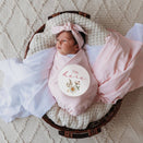 Snuggle Hunny Jersey Wrap with Matching Headwear - Baby Pink Organic