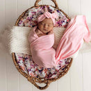 Snuggle Hunny Jersey Wrap with Matching Headwear - Bubblegum