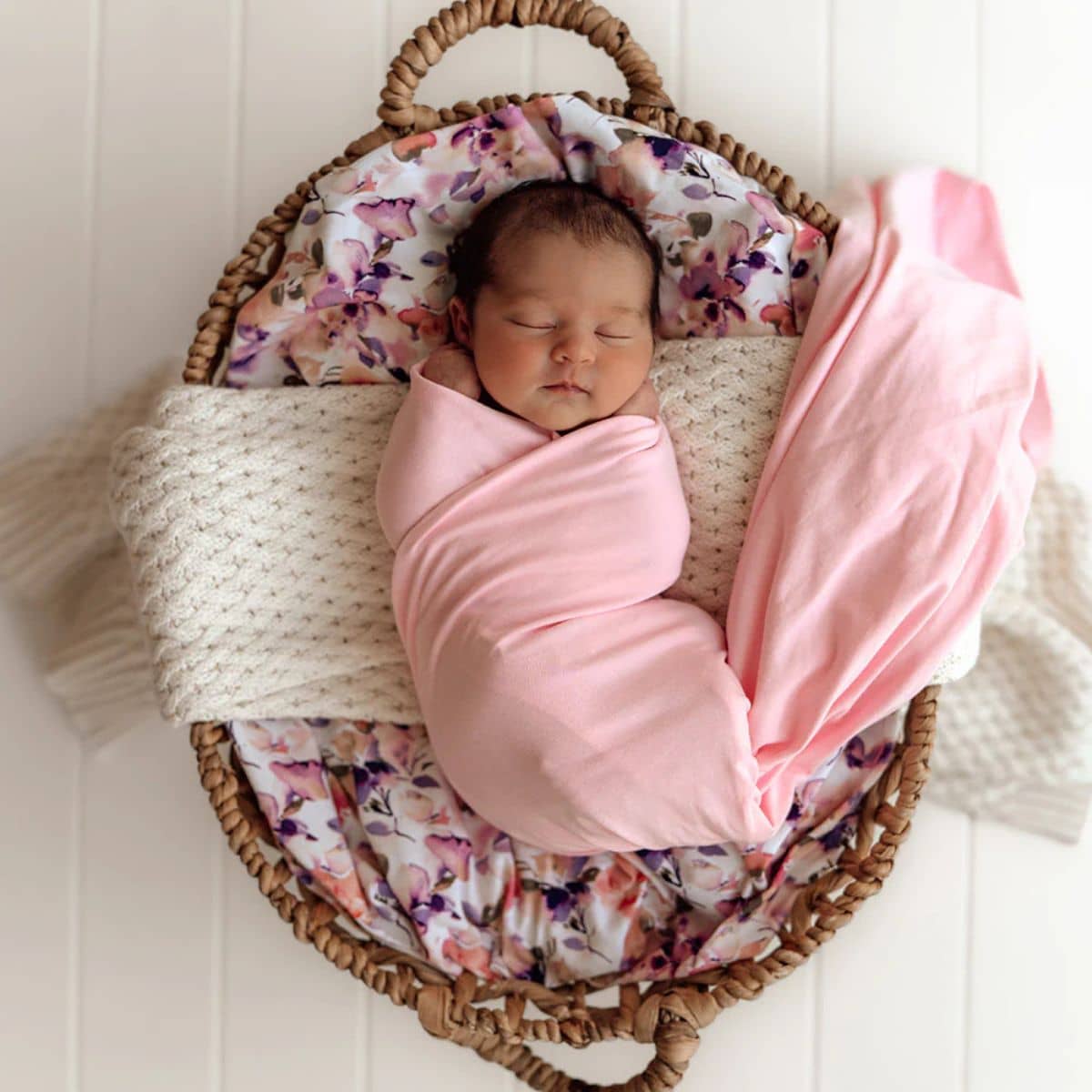Snuggle Hunny Jersey Wrap with Matching Headwear - Bubblegum