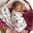 Snuggle Hunny Jersey Wrap with Matching Headwear - Carousel
