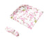 Snuggle Hunny Jersey Wrap with Matching Headwear - Cherry Blossom Organic