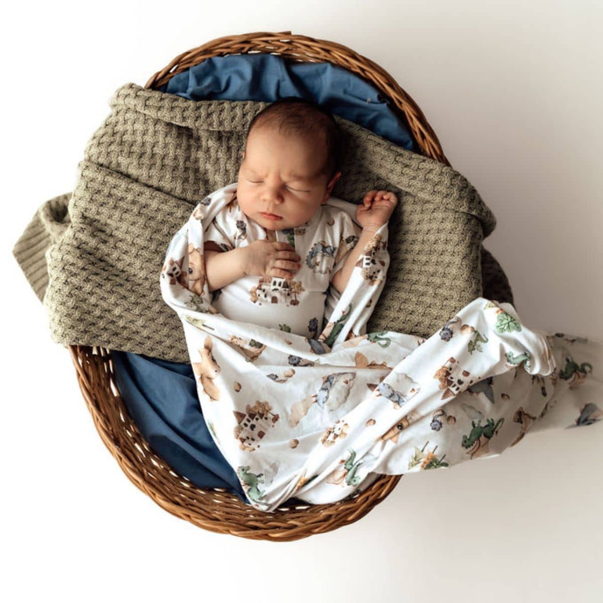 Snuggle Hunny Jersey Wrap with Matching Headwear - Dragon