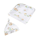 Snuggle Hunny Jersey Wrap with Matching Headwear - Duck Pond Organic
