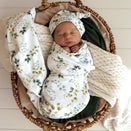 Snuggle Hunny Jersey Wrap with Matching Headwear - Eden
