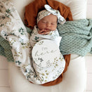Snuggle Hunny Jersey Wrap with Matching Headwear - Eden