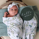 Snuggle Hunny Jersey Wrap with Matching Headwear - Eden