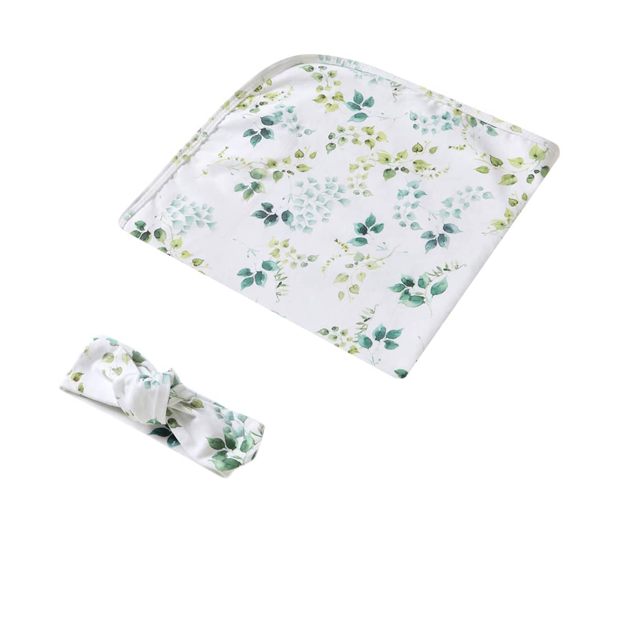 Snuggle Hunny Jersey Wrap with Matching Headwear - Eden