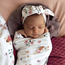 Snuggle Hunny Jersey Wrap with Matching Headwear - Fairy Garden