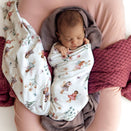 Snuggle Hunny Jersey Wrap with Matching Headwear - Fairy Garden