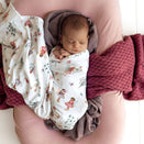 Snuggle Hunny Jersey Wrap with Matching Headwear - Fairy Garden