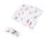 Snuggle Hunny Jersey Wrap with Matching Headwear - Fairy Garden