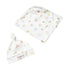 Snuggle Hunny Jersey Wrap with Matching Headwear - Garden Friends Organic