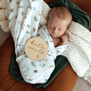 Snuggle Hunny Jersey Wrap with Matching Headwear - Cherry Blossom Organic