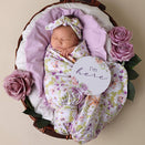 Snuggle Hunny Jersey Wrap with Matching Headwear - Isla