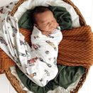 Snuggle Hunny Jersey Wrap with Matching Headwear - Little Racers