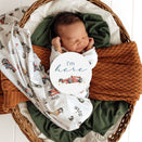 Snuggle Hunny Jersey Wrap with Matching Headwear - Little Racers