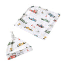 Snuggle Hunny Jersey Wrap with Matching Headwear - Little Racers