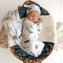 Snuggle Hunny Jersey Wrap with Matching Headwear - Set Sail