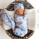 Snuggle Hunny Jersey Wrap with Matching Headwear - To the Rescue