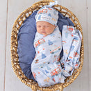 Snuggle Hunny Jersey Wrap with Matching Headwear - To the Rescue
