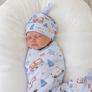 Snuggle Hunny Jersey Wrap with Matching Headwear - To the Rescue