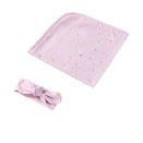 Snuggle Hunny Jersey Wrap with Matching Headwear - Twinkle