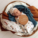 Snuggle Hunny Jersey Wrap with Matching Headwear - Vintage Cars