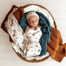 Snuggle Hunny Jersey Wrap with Matching Headwear - Vintage Cars
