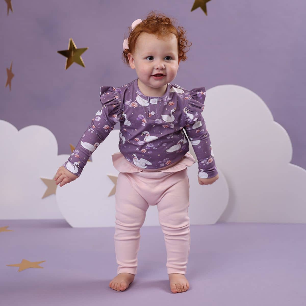 Snuggle Hunny Pants with Frill - Baby Pink