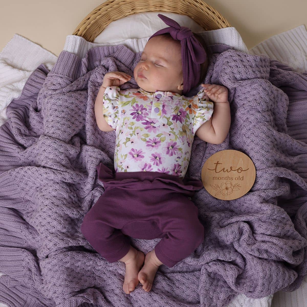 Snuggle Hunny Pants with Frill - Mulberry