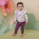 Snuggle Hunny Pants with Frill - Mulberry