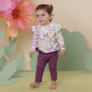 Snuggle Hunny Pants with Frill - Mulberry