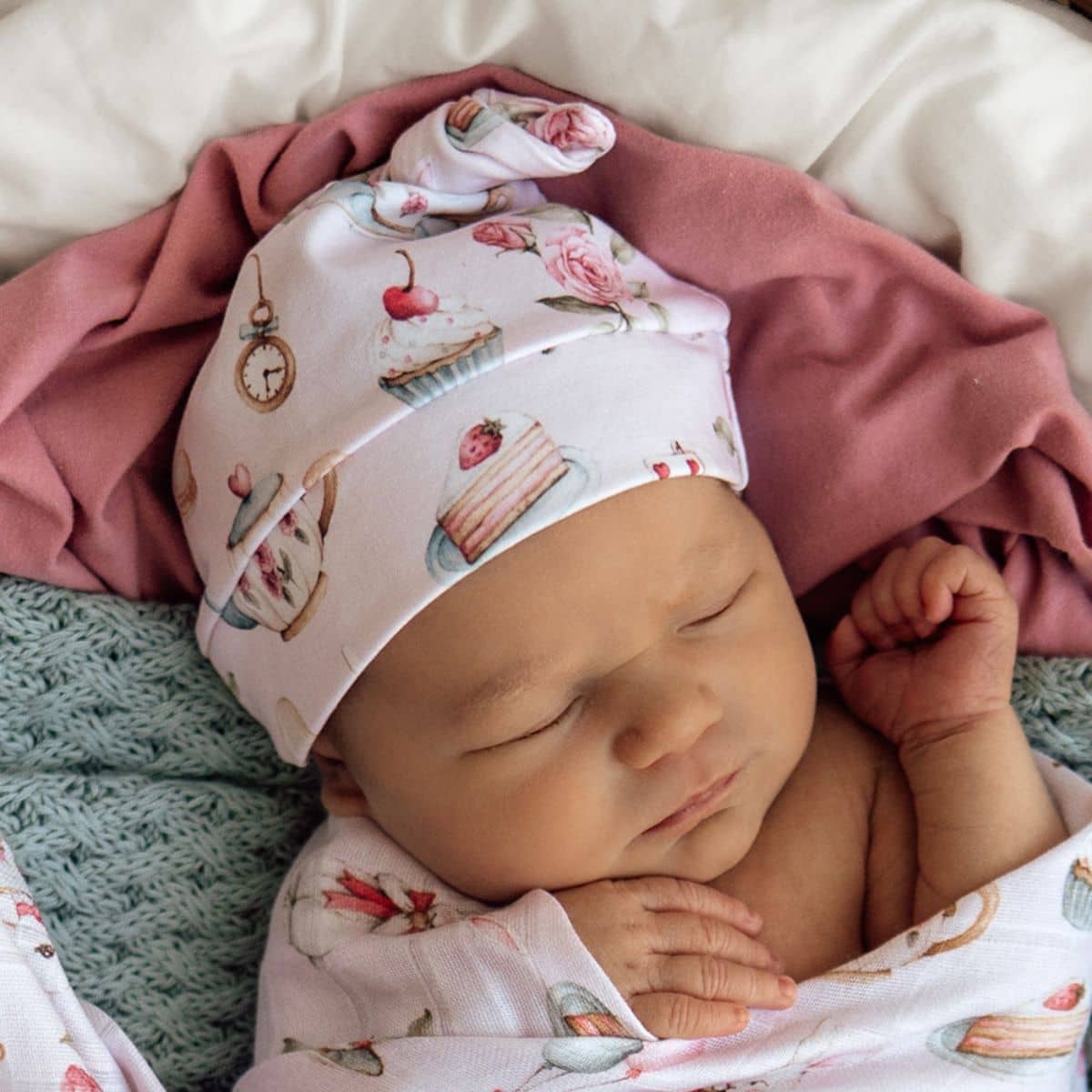 Snuggle Hunny Knotted Beanie - Alice's Tea Party