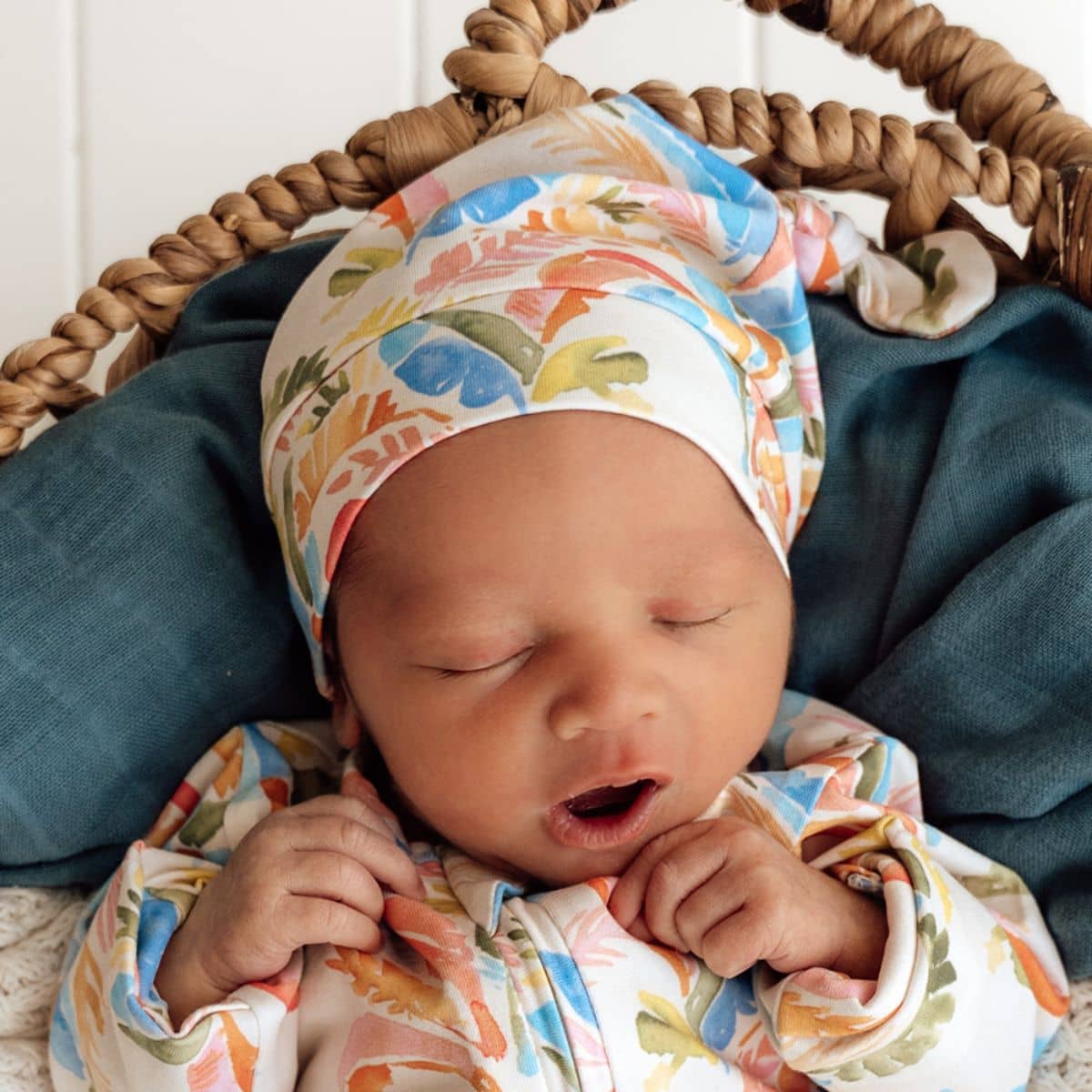 Snuggle Hunny Knotted Beanie - Summer Palm