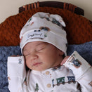 Snuggle Hunny Knotted Beanie - Trains