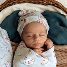 Snuggle Hunny Knotted Beanie - White Rabbit