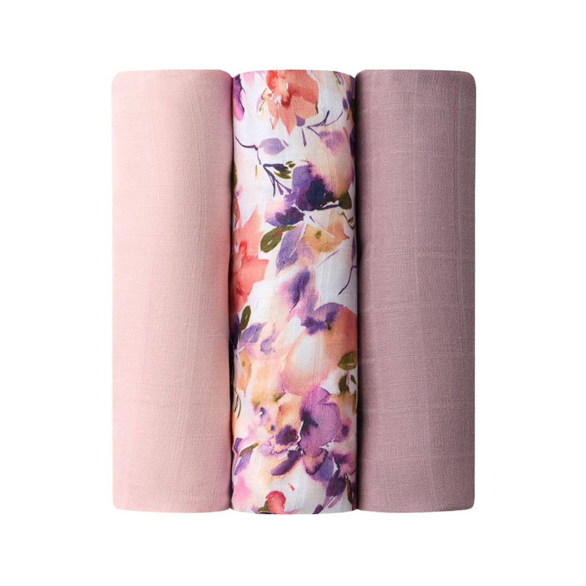 Snuggle Hunny Large Organic Muslin Wraps - Blushing Beauty / Dusk / Fairytale