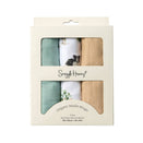 Snuggle Hunny Large Organic Muslin Wraps - Dog Park / Sage / Pebble
