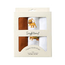 Snuggle Hunny Large Organic Muslin Wraps - Lion / Bronze / Milk