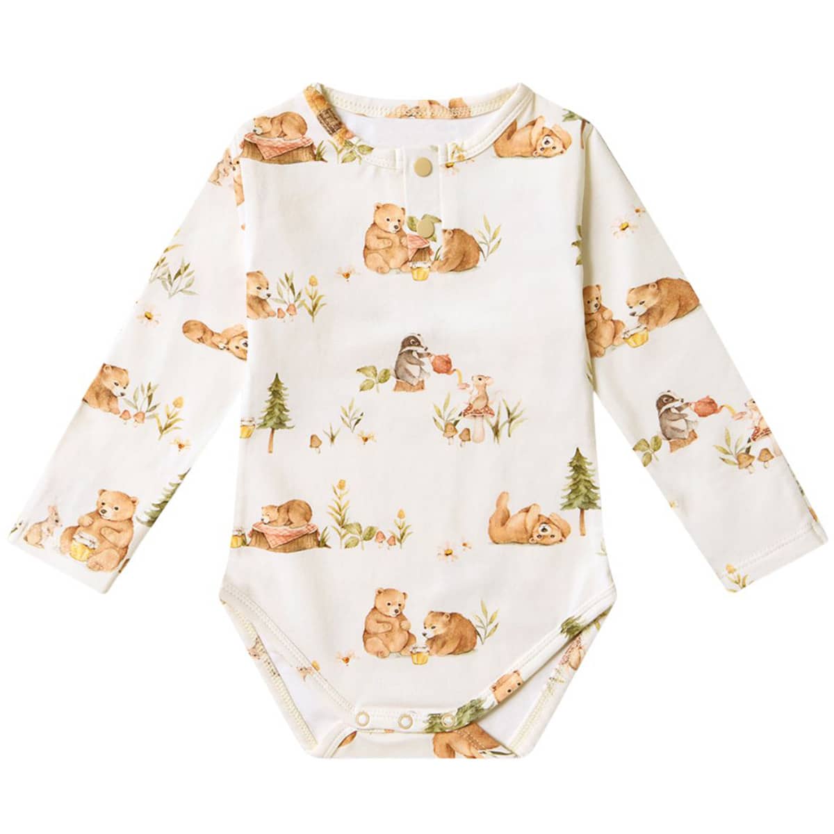 Snuggle Hunny Long Sleeve Bodysuit - Bears