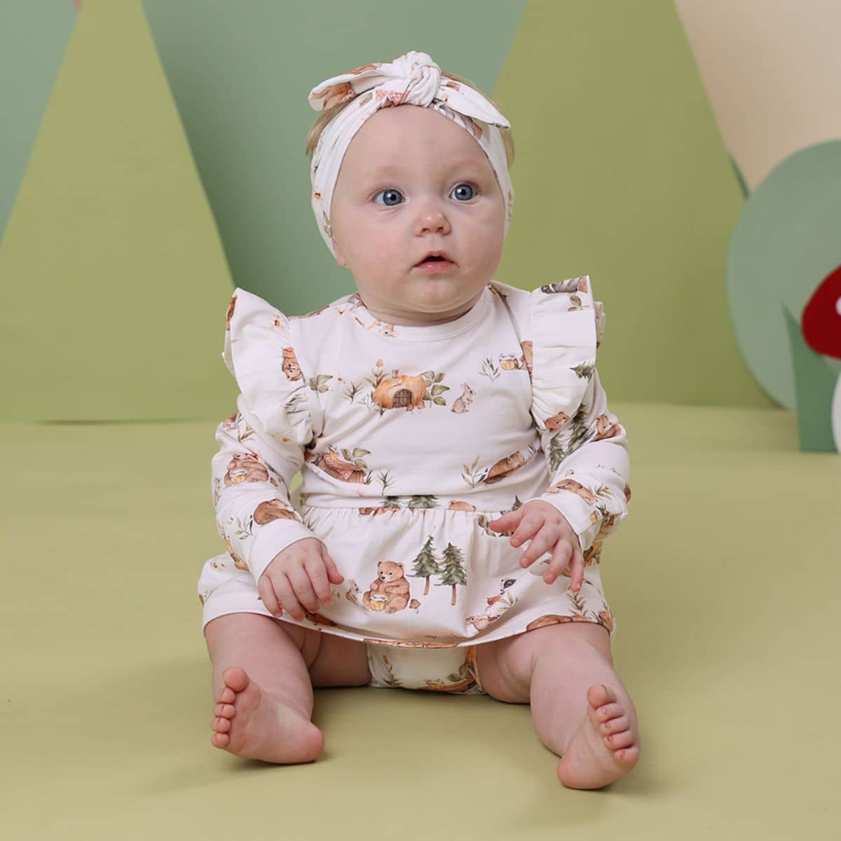 Snuggle Hunny Long Sleeve Dress - Bears