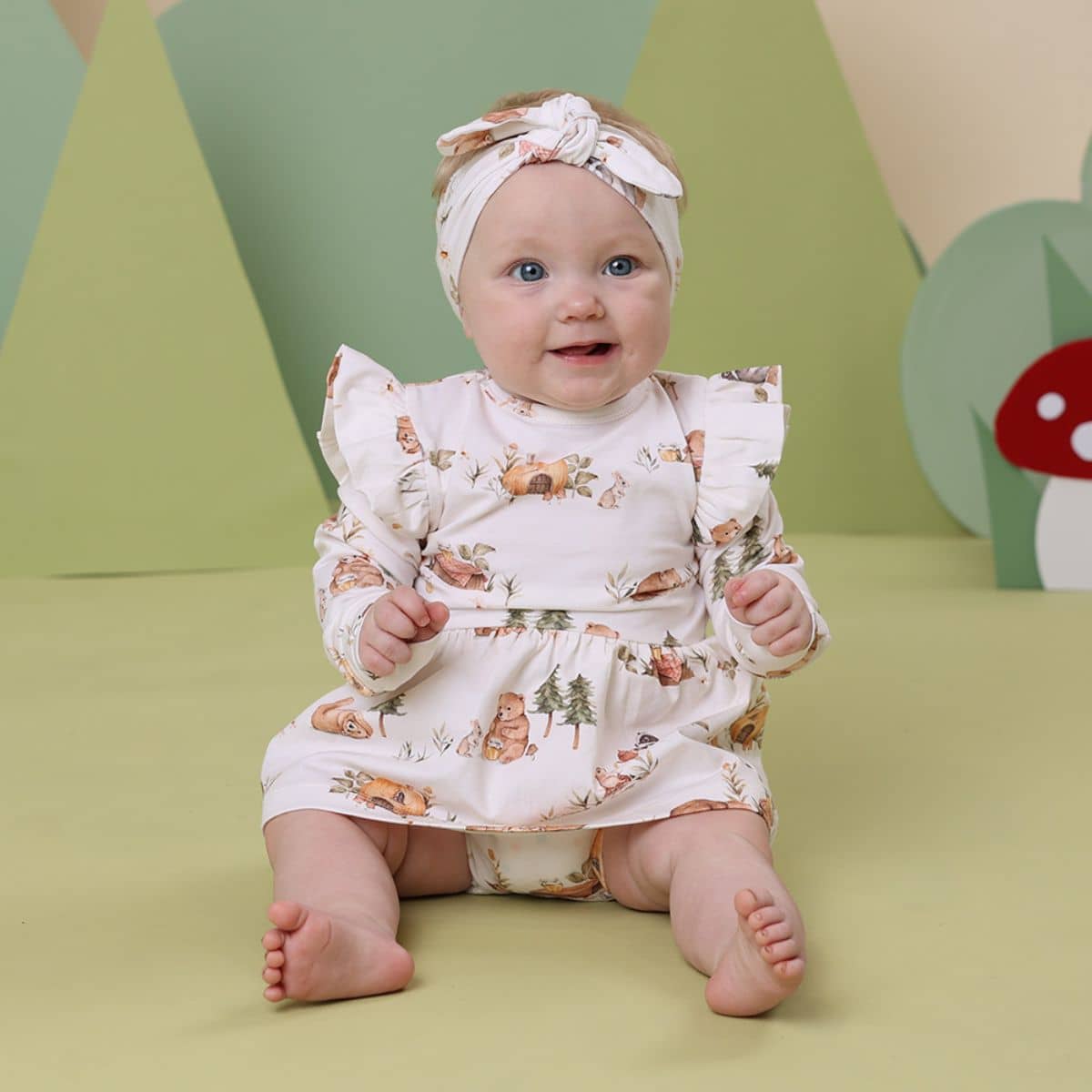 Snuggle Hunny Long Sleeve Dress - Bears