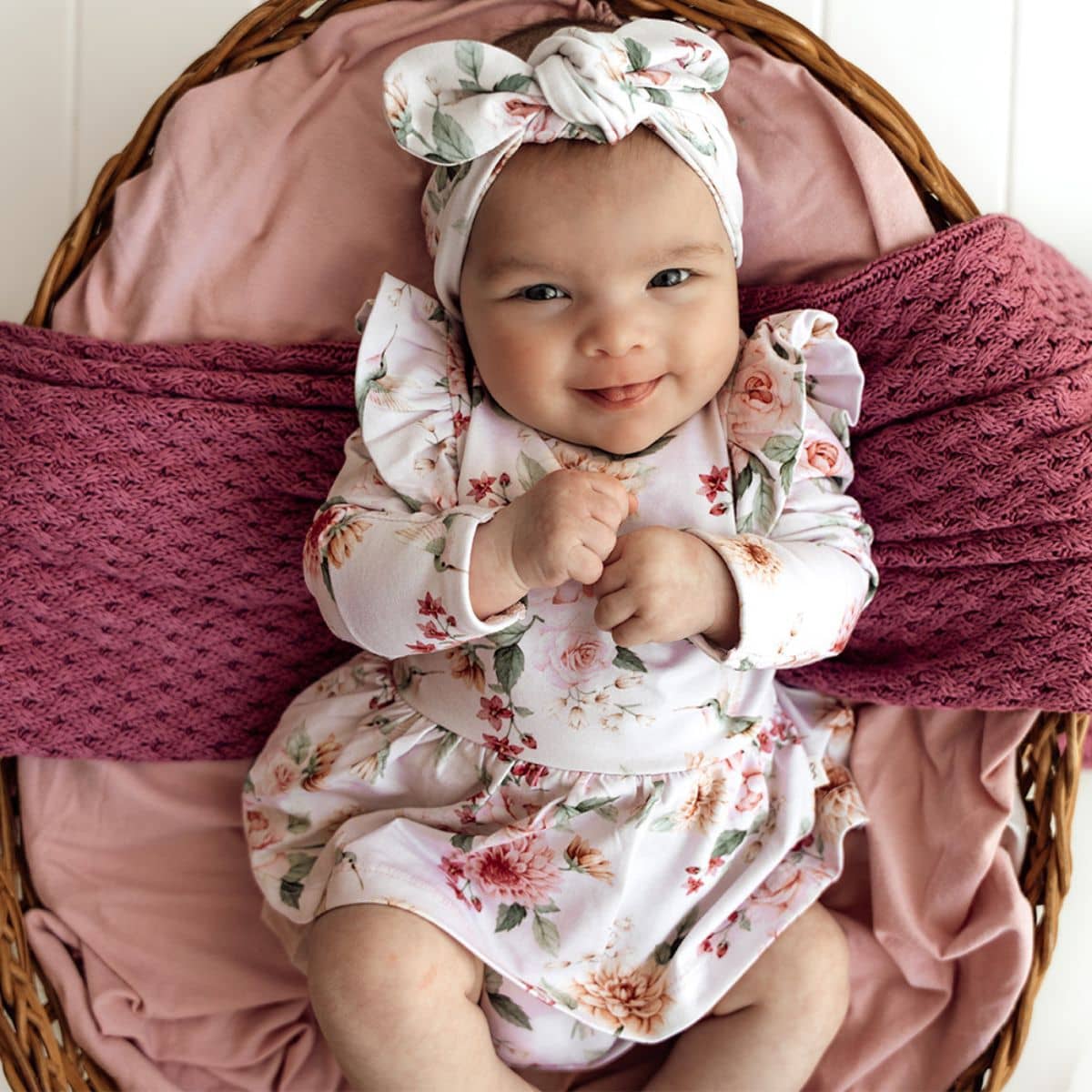 Snuggle Hunny Long Sleeve Dress - Birds & Blooms