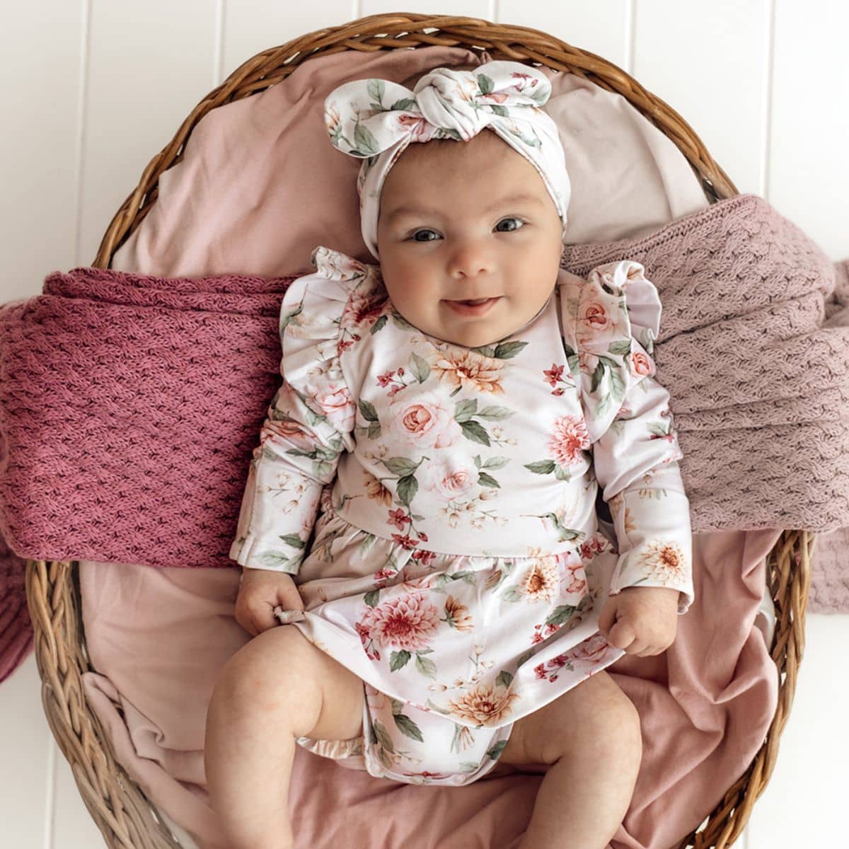 Snuggle Hunny Long Sleeve Dress - Birds & Blooms
