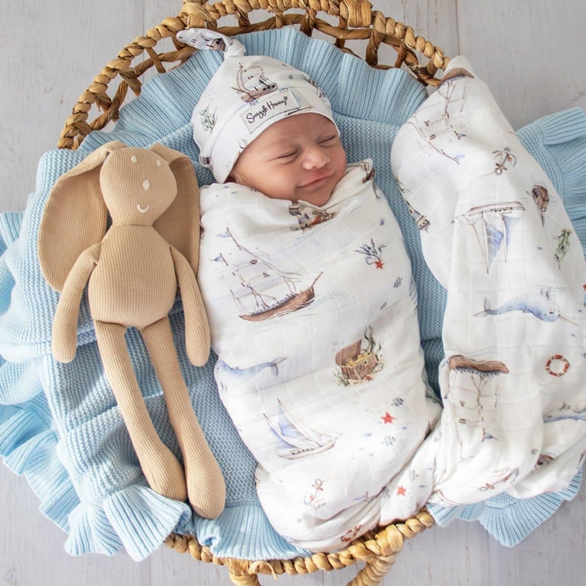 Snuggle Hunny Muslin Wrap - Set Sail