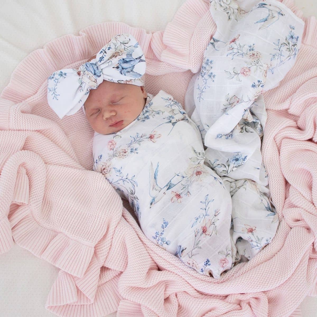 Snuggle Hunny Muslin Wrap - Sweet Swallows