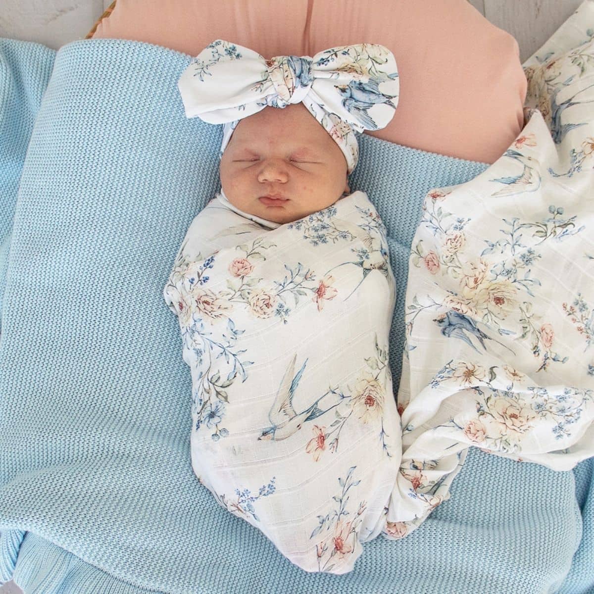 Snuggle Hunny Muslin Wrap - Sweet Swallows