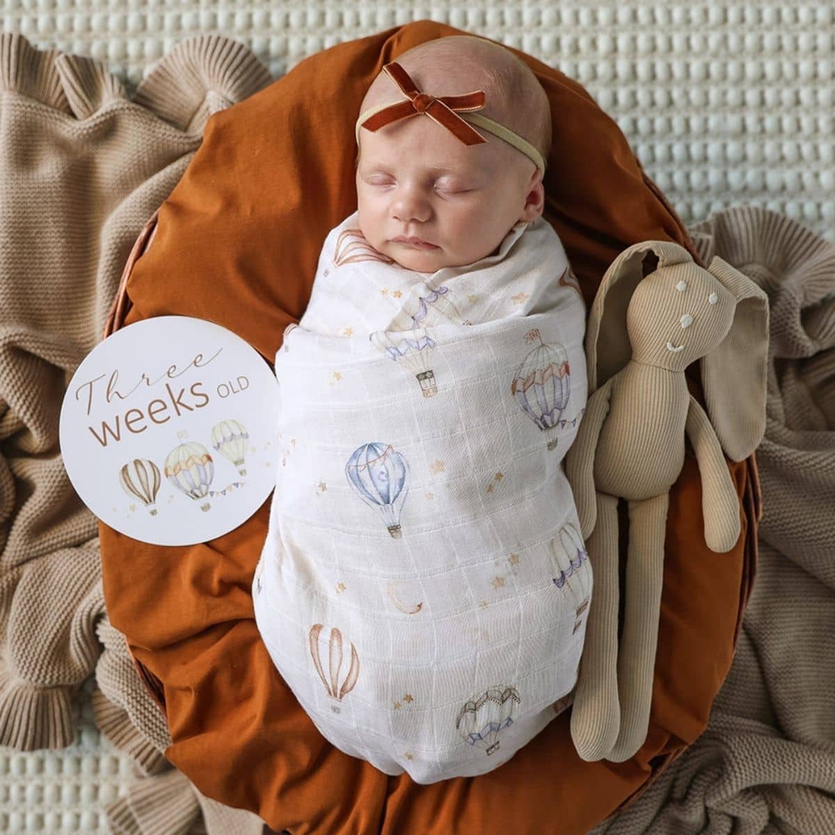 Snuggle Hunny Muslin Wrap - Up & Away