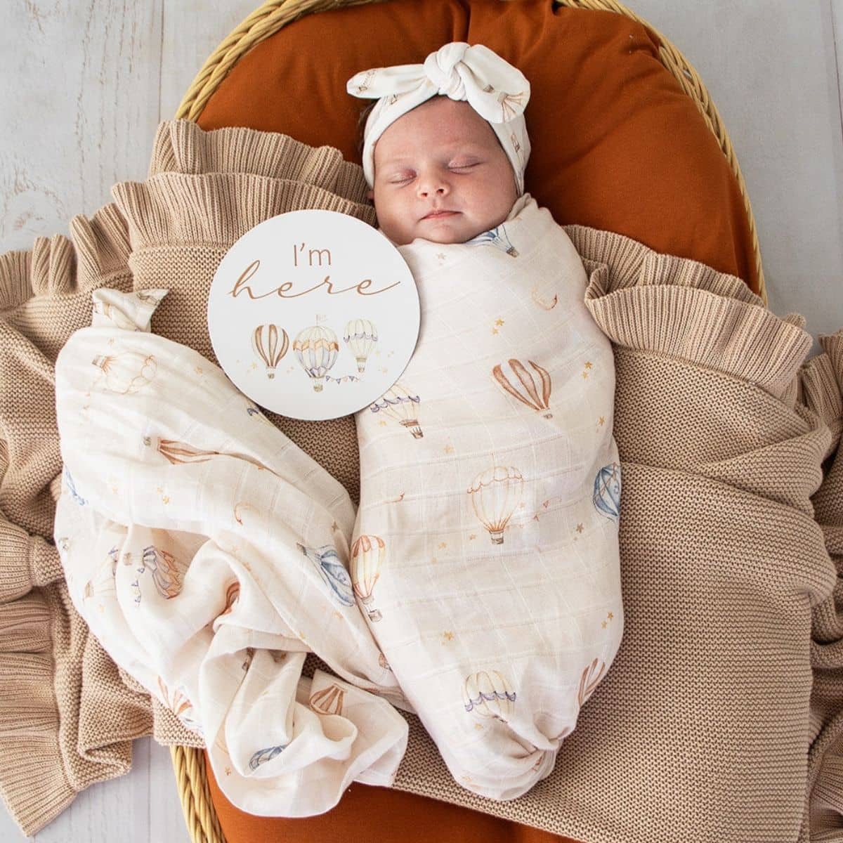 Snuggle Hunny Muslin Wrap - Up & Away