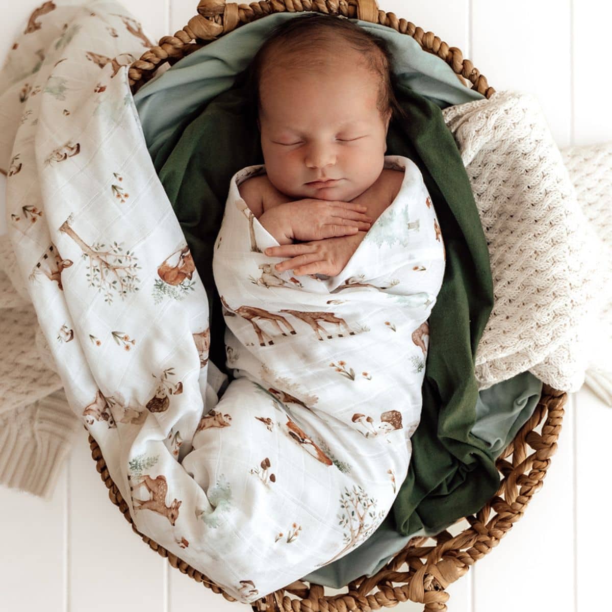 Snuggle Hunny Muslin Wrap - Woodland Tales